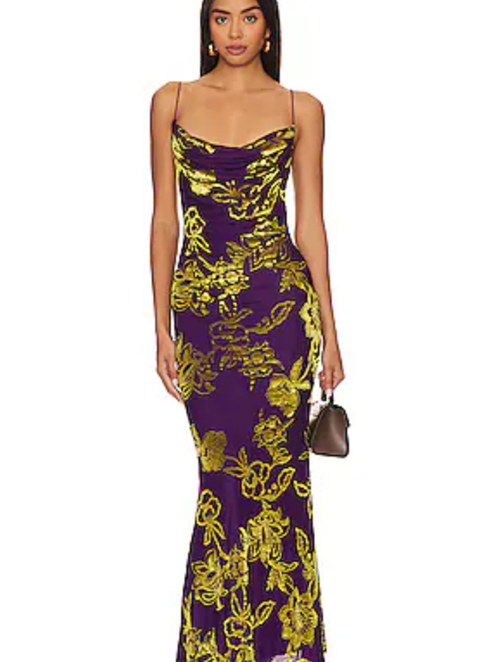 SoldOut NWT Pertoria Violet Velvet Maxi Dress Small VampGoth DarkFairy WitchGlam